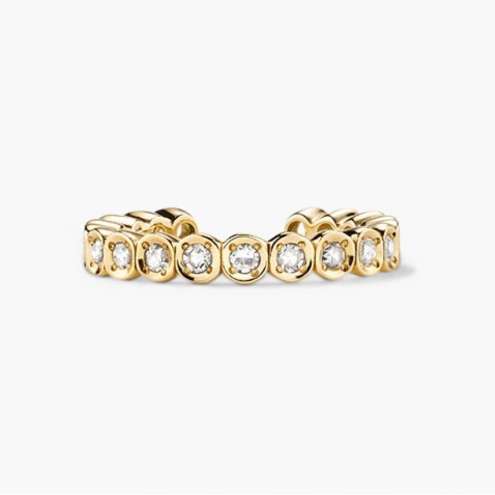 Mejuri diamond ear cuff 14k gold